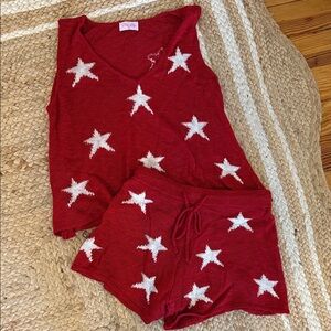 Pink Lily Red Star Knit Set